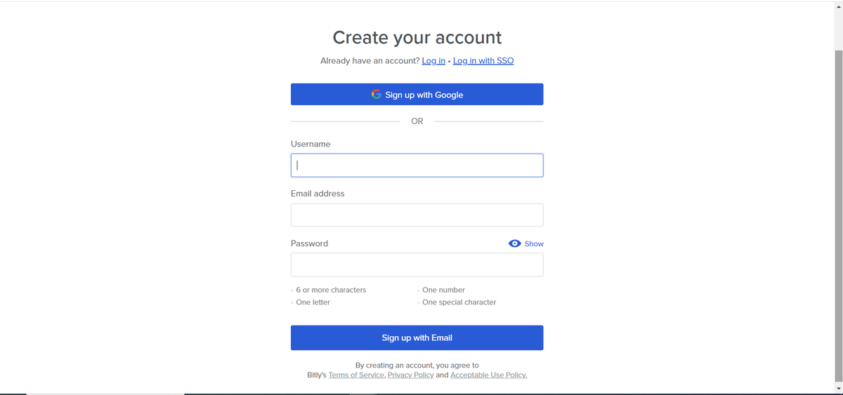 Registration page Bitly.png
